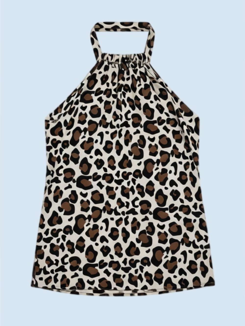 Impressions Leopard Print Halter Camisole | M